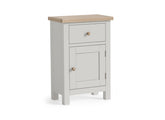MC Grey One Door One Drawer Cupboard - wooden handles